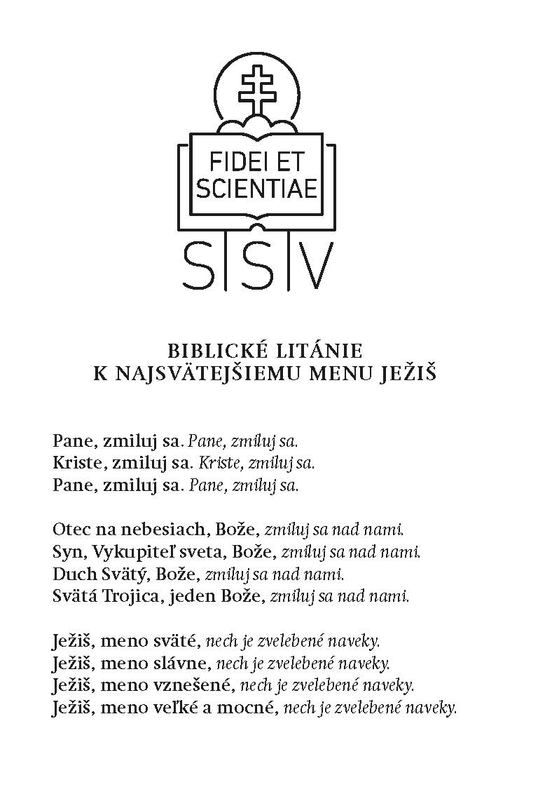 Biblick litnie k Najsvtejiemu menu Jei